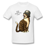 Men's Graphic T Shirt Meow Comfy Round Neck Short Sleeves Tees