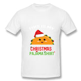 Men's Graphic T Shirt Taco Christmas Breathable O-Neck Short Sleeves Blouse Tops