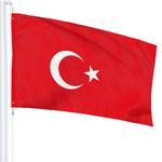 Fly Breeze 3 X 5 Ft Flag Turkey Flag Polyester Double Stitch Banner for Outside Garden