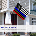 Fly Breeze 3 X 5 Ft Flag American Flag Thin Line Polyester Durable Nylon for Party