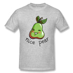 Men's Graphic T Shirt Nice Pear Comfy O-Neck Short Sleeves Tees