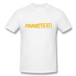 Mens Novelty T-Shirt Fake Taxi Breathable Round Neck Short Sleeves Tee