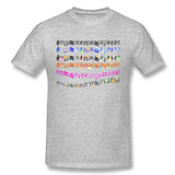 Mens Novelty T-Shirt Music Background Music Note Comfortable Crew Neck Short Sleeves Tee