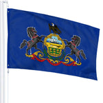 Fly Breeze 3 X 5 Ft Flag Pennsylvania Flag Polyester Double Stitched Brass Grommets for Outside Garden