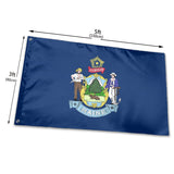 Fly Breeze 3 X 5 Ft Flag Maine Flag Polyester Brass Grommet Canvas Header for Indoor Outdoor