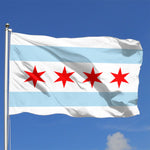 Fly Breeze 4 X 6 Ft Polyester Flag Chicago City Flag Brass Grommet Canvas Header Indoor Outdoor