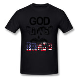 Mens Novelty T-Shirt God Guns And Trump For Light Cool Round Neck Short Sleeves Shirt