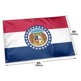 Fly Breeze 4 X 6 Ft Polyester Flag Missouri Flag Brass Grommet Canvas Header Home