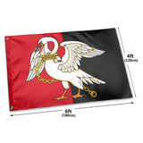 Fly Breeze 4 X 6 Ft Polyester Flag Buckinghamshire Flag Brass Grommet Canvas Header Home