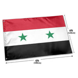 Fly Breeze 4 X 6 Ft Polyester Flag Syria Flag Brass Grommet Canvas Header Indoor Outdoor