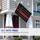 Fly Breeze 4 X 6 Ft Polyester Flag Thin Red Line American Flag UV Fade Resistant House Decorations