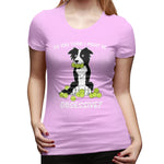 Novelty T Shirt for Women Border Collie Tennis Comfy Round Neck Short Sleeve Shirts