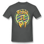 Mens Novelty T-Shirt Pizza Pi Style Crew Neck Short Sleeves Tees