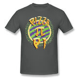 Mens Novelty T-Shirt Pizza Pi Style Crew Neck Short Sleeves Tees