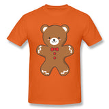 Mens Novelty T-Shirt Ginger Bear Cookie New Comfy Round Neck Short Sleeves Shirt