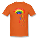 Mens Novelty T-Shirt Love Rainbow Rain Cool O-Neck Short Sleeves Tee