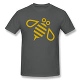 Men's Graphic T Shirt Gold Bee Vector Cool Round Neck Short Sleeves Shirt