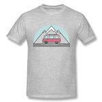 Men's Casual T-shirt Retro Snow Mountain Van Comfortable Crew Neck Short Sleeves Tees