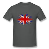 Men's Casual T-shirt Union Jack Style O-Neck Short Sleeves Blouse Tops