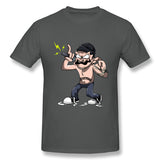 Men's Casual T-shirt ILLUSTRIOUS CARTOON Comfortable Round Neck Short Sleeves Blouse Tops