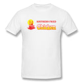 Mens Novelty T-Shirt Southern Fried Chicken Comfortable Crew Neck Short Sleeves Tee