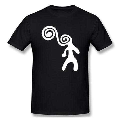 Mens Novelty T-Shirt Spirally Spiral Psychedelic White Breathable Round Neck Short Sleeves Blouse Tops