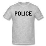 Men's Casual T-shirt POLICE Breathable Crew Neck Short Sleeves Shirt