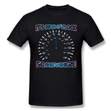 Men's Casual T-shirt Its Ride Oclock Somewhere Comfortable Crew Neck Short Sleeves Tees