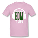 Men's Casual T-shirt Music Saved My Life Comfortable O-Neck Short Sleeves Tees