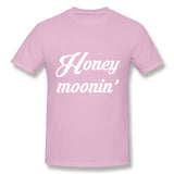 Men's Casual T-shirt Honey Moonin Honeymoon Wedding Gift Comfy O-Neck Short Sleeves Tee