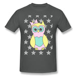 Men's Casual T-shirt Sowa Child Owls Animals Comfy Crew Neck Short Sleeves Tees