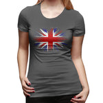 Women’s T-shirt Union Jack Sexy Crew Neck Short Sleeve Tops