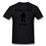 Men's Casual T-shirt We Call It Hard Record Logo 5 Style Round Neck Short Sleeves Shirt