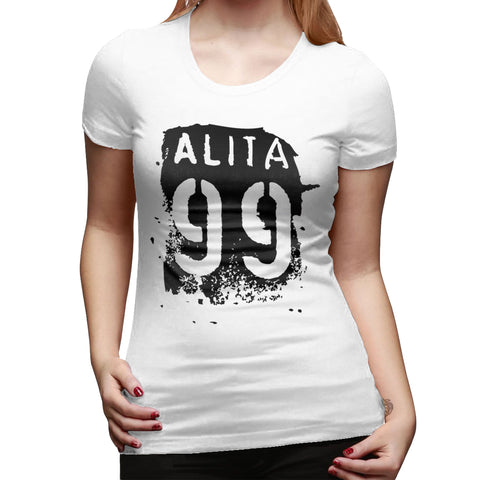 Novelty T Shirt for Women Alita 99 Summer Round Neck Short Sleeve Shirts