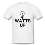 Men's Graphic T Shirt Watts Up Light Bulb Comfortable Round Neck Short Sleeves Tee