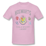 Cotton T Shirt for Men Hogwarts Cool O-Neck Short Sleeves Tees