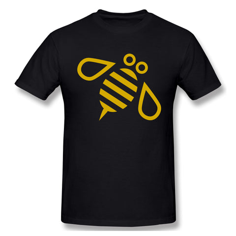 Men's Graphic T Shirt Gold Bee Vector Cool Round Neck Short Sleeves Shirt