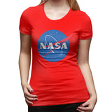 Novelty T Shirt for Women NASA Logo Comfy Crew Neck Short Sleeve Tee