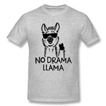 Mens Novelty T-Shirt No Drama LLama Comfy Round Neck Short Sleeves Tees