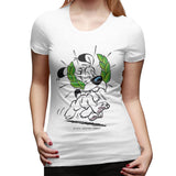 Womens Graphic T-Shirt Asterix & Obelix Dogmatix Laurel Wreath Summer Round Neck Short Sleeve Tee