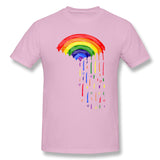 Mens Novelty T-Shirt Love Rainbow Rain Cool O-Neck Short Sleeves Tee