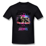 Men's Graphic T Shirt Everybody Has An Addiction Mine Just Happens To Be Cows For Light Comfy Crew Neck Short Sleeves Tees