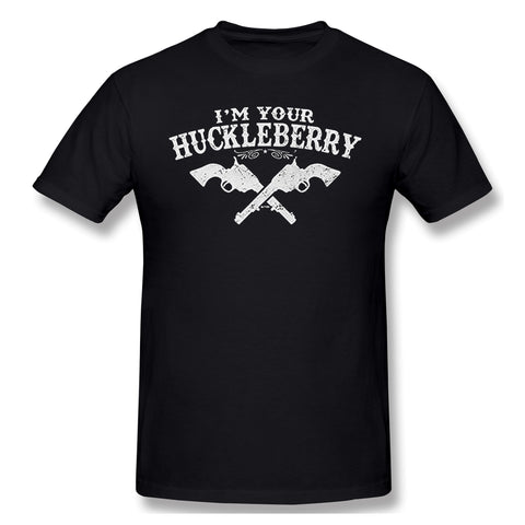 Mens Novelty T-Shirt Im Your Huckleberry Comfortable Round Neck Short Sleeves Shirt