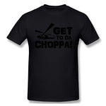 Cotton T Shirt for Men Get-To-Da-Choppa Comfy O-Neck Short Sleeves Tees