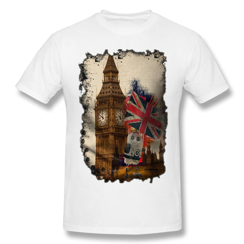 Men's Casual T-shirt London Big Ben Cool O-Neck Short Sleeves Blouse Tops