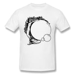 Cotton T Shirt for Men Mermaid Bubbles Cartoon Sea Cool Crew Neck Short Sleeves Shirt