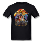 Mens Novelty T-Shirt Big Trouble Little Cool Crew Neck Short Sleeves Tees