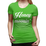 Women’s Cotton T Shirt Honey Moonin Honeymoon Wedding Gift Sexy Crew Neck Short Sleeve Shirts