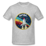 Men's Casual T-shirt NASA Style Crew Neck Short Sleeves Shirt