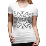 Women’s T-shirt Celtic Knot Irish Scottish Sexy Round Neck Short Sleeve Tops